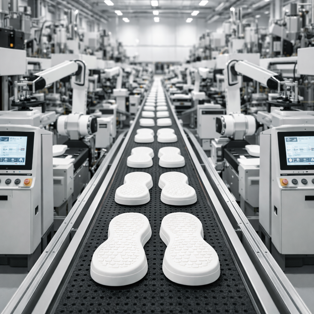 Organized automated footwear production workflow