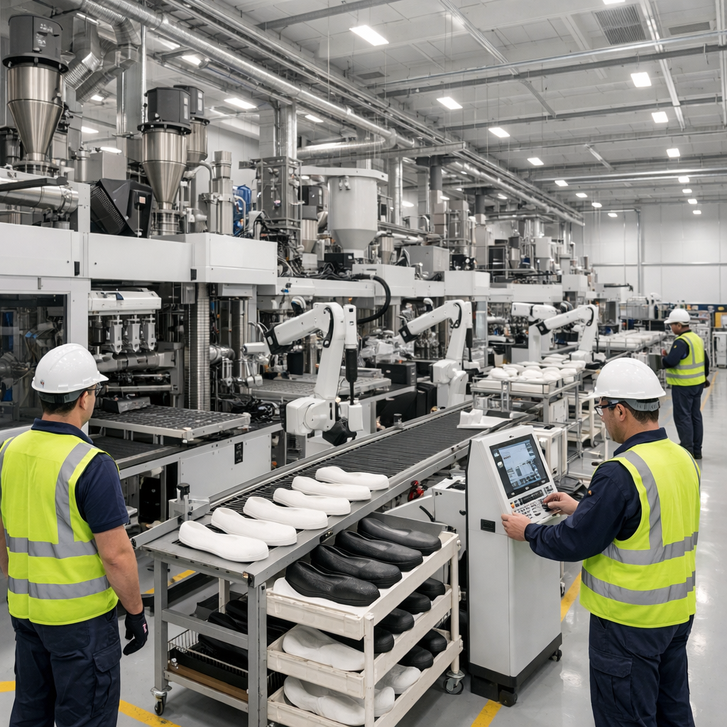 Advanced polymer sole manufacturing facility