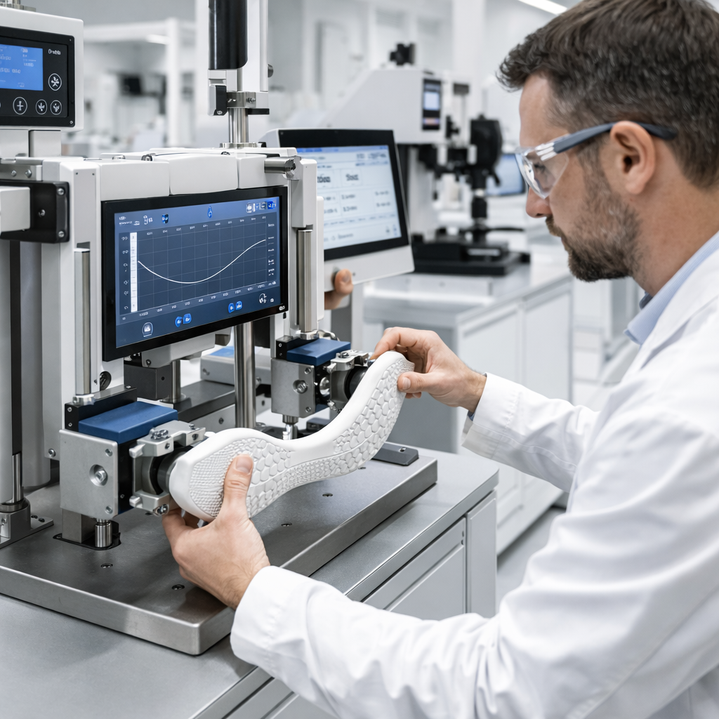 Footwear sole quality testing laboratory